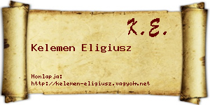 Kelemen Eligiusz névjegykártya